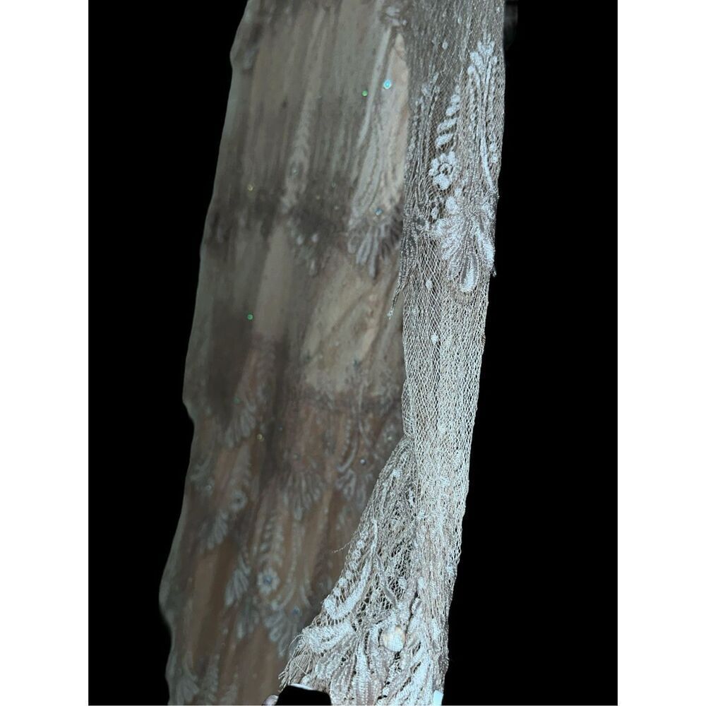 RARE VINTAGE SHOWSTOPPER BEAUTIFUL Vintage Rina diMontella Beige Rhinestones Sil - Picture 7 of 13